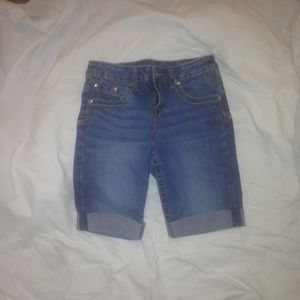 Denim Shorts Bermuda Length